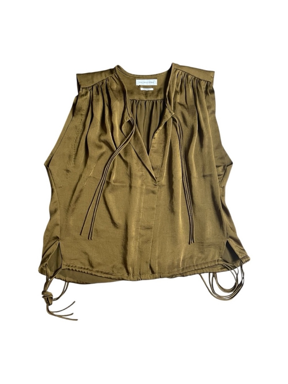 ISABEL MARANT ÉTOILE
Olive Tie-Front Blouse Size
Size 38EU